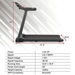 GYMAX Foldable Treadmill with LED Monitor & Speaker
