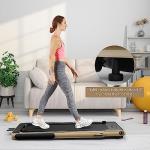 Goplus 2-in-1 Folding Treadmill with Remote Control