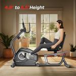 Adjustable Recumbent Exercise Bike with Magnetic Resistance