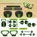 4-in-1 Adjustable Dumbbell and Weight Set, 88 Lb