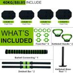 4-in-1 Adjustable Dumbbell and Weight Set, 88 Lb