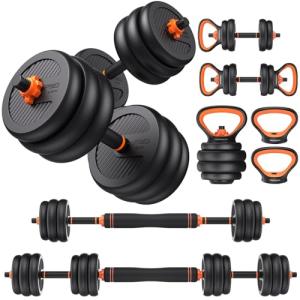 Adjustable 20lbs Dumbbells 4-in-1 Weight Set