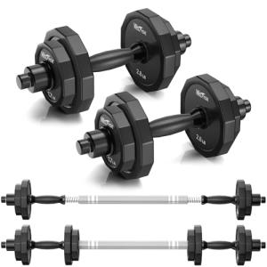 Adjustable KISS GOLD Barbell Weights Dumbbell Set