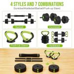 Adjustable 4-in-1 Dumbbell Set for Home Gym