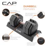 Adjustable 55 lb Dumbbell Pair with Copper Handle