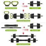 Adjustable 4-in-1 Dumbbell Set for Home Gym