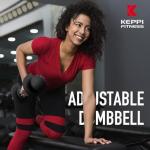 Keppi 25lb Adjustable Dumbbells Set for Workouts