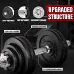 Adjustable Dumbbell Set with Weight Plates, 105lbs