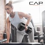 Adjustable 55 lb Dumbbell Pair with Copper Handle