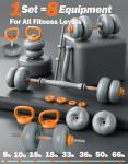 Adjustable 44lbs Dumbbells - 4-in-1 Home Gym Set
