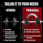 Adjustable Dumbbell Set with Weight Plates, 105lbs