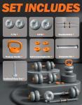 Adjustable 44lbs Dumbbells - 4-in-1 Home Gym Set
