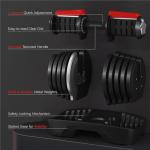 Yaheetech Adjustable Dumbbells Set - 28LB Pair