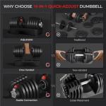 Yaheetech Adjustable Dumbbells Set - 28LB Pair