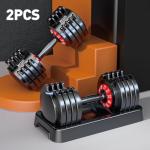 Adjustable Dumbbells Set 25/55lbs for Full Body Workouts