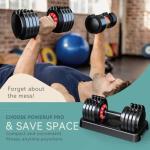Adjustable Dumbbells Set 25/55lbs for Full Body Workouts