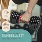 Adjustable Dumbbells Set 25/55lbs for Full Body Workouts