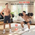 Adjustable Dumbbells Set with Barbell Connector
