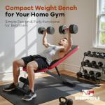 NICEPEOPLE Foldable Weight Bench with 8 Backrests