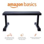 Flat Black Weight Bench by Amazon Basics
