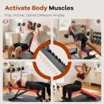 NICEPEOPLE Foldable Weight Bench with 8 Backrests