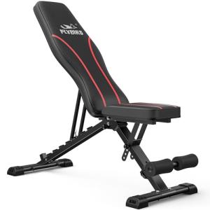 FLYBIRD Adjustable Utility Weight Bench for Workouts