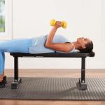 Flat Black Weight Bench by Amazon Basics
