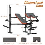 XDDIAS 6-in-1 Weight Bench with Leg Extension
