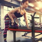 Adjustable Folding Workout Bench with Squat Rack