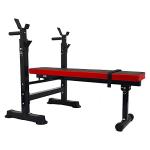 Adjustable Folding Workout Bench with Squat Rack
