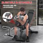 Adjustable Weight Bench with Leg Extension and Curl