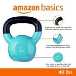 40-Pound Light Blue Vinyl Kettlebell