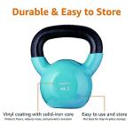 40-Pound Light Blue Vinyl Kettlebell