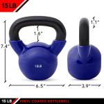 15 LB JFIT Vinyl Coated Kettlebell Weights
