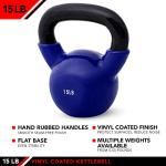 15 LB JFIT Vinyl Coated Kettlebell Weights