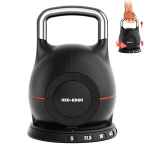Adjustable Ergonomic Kettlebell Weight Set 5-44 lbs