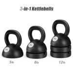 Cisleb 3-in-1 Adjustable Kettlebell Weight Set