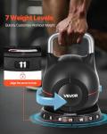 Adjustable Kettlebell with 7 Weight Levels