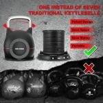 Adjustable Ergonomic Kettlebell Weight Set 5-44 lbs