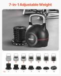 Adjustable Kettlebell with 7 Weight Levels