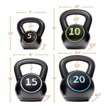 Yaheetech 4-Piece Kettlebell Set for Strength Training