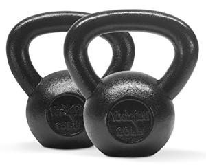 Yes4All Cast Iron Kettlebell Set, 15-20 lbs