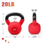 RitFit Neoprene Coated Cast Iron Kettlebell 20LB