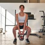 BalanceFrom Vinyl Kettlebell Weights Set - 5 to 15 lbs