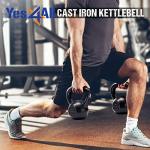 Yes4All Cast Iron Kettlebell Set, 15-20 lbs