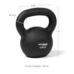 Titan Fitness 100 LB Cast Iron Kettlebell