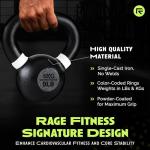 Rage Fitness Single-Cast Iron Kettlebell Set
