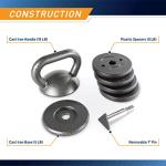 Apex Adjustable Heavy-Duty Kettlebell Weight Set