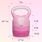 Yes4All Adjustable Pink Kettlebell Set for Women