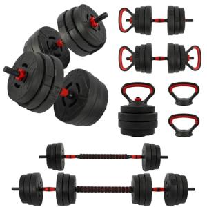 Versatile Adjustable Weight Dumbbell and Kettlebell Set